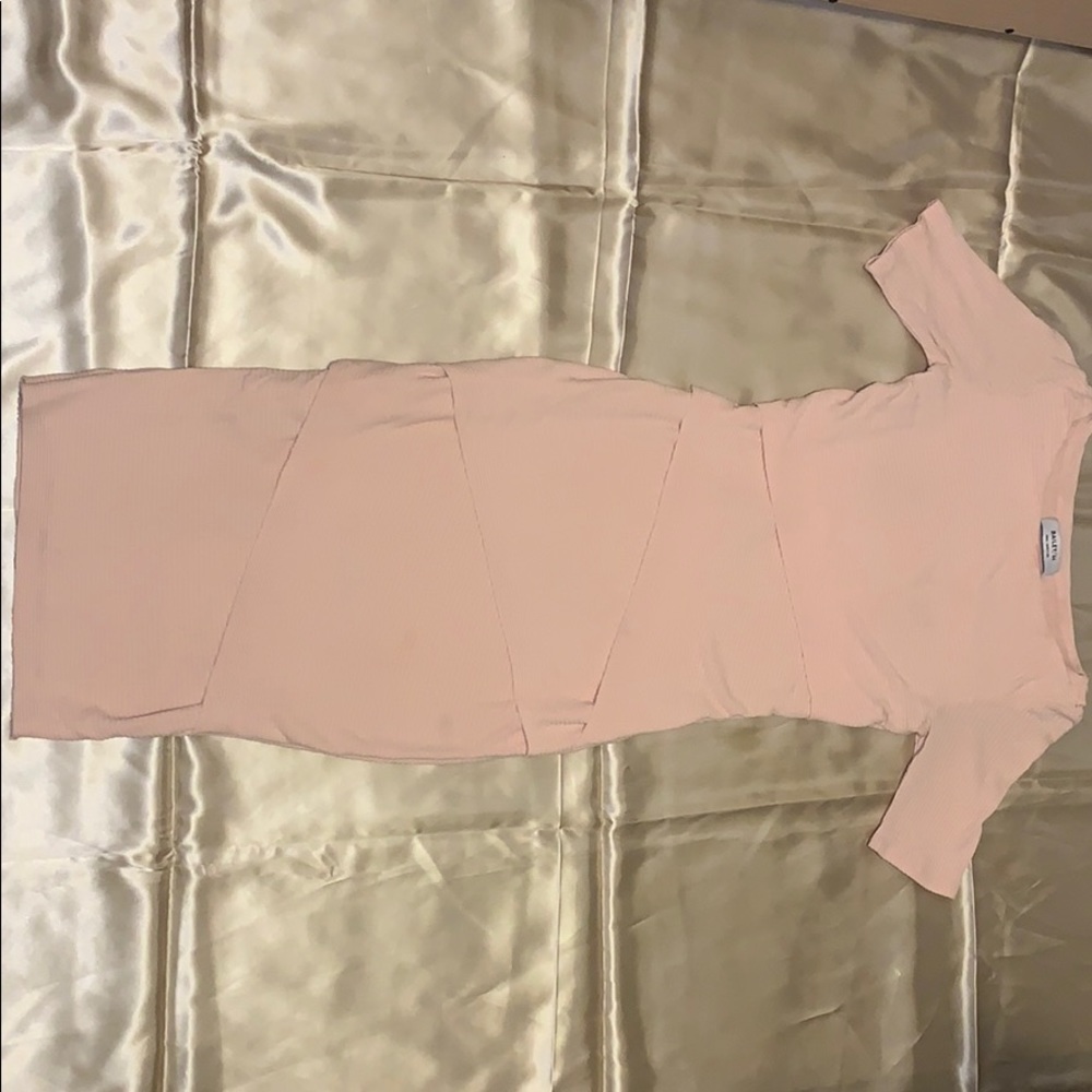 Soft pink fitted dress